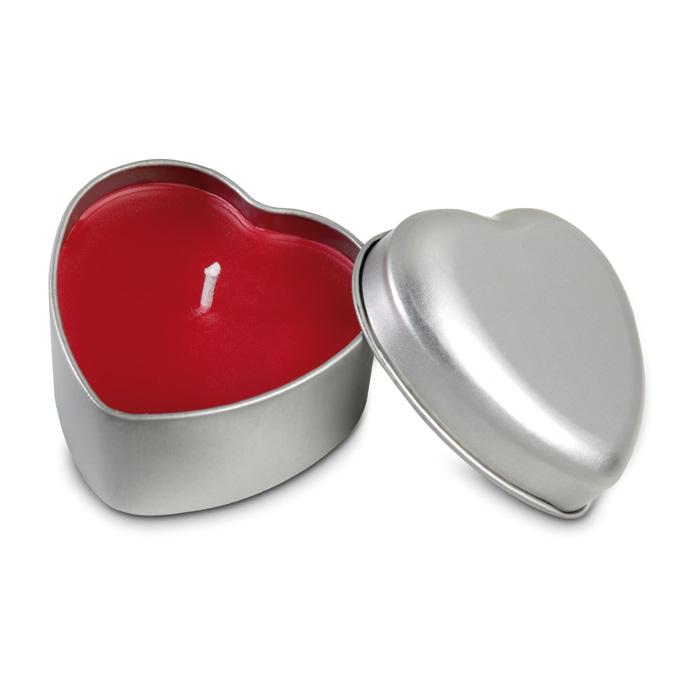 Heart Shape Candle In Tin Box