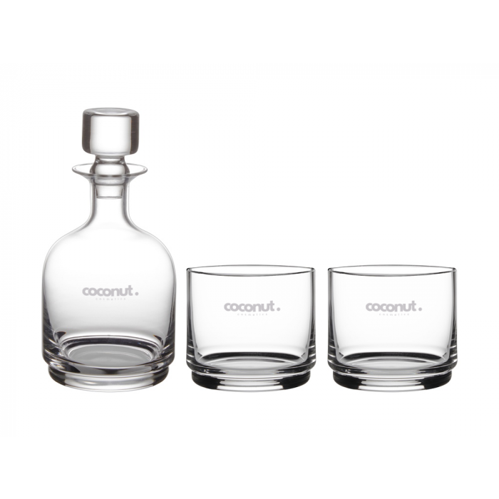 Maxwell & Williams Diamante Stacked Decanter 3pc Set