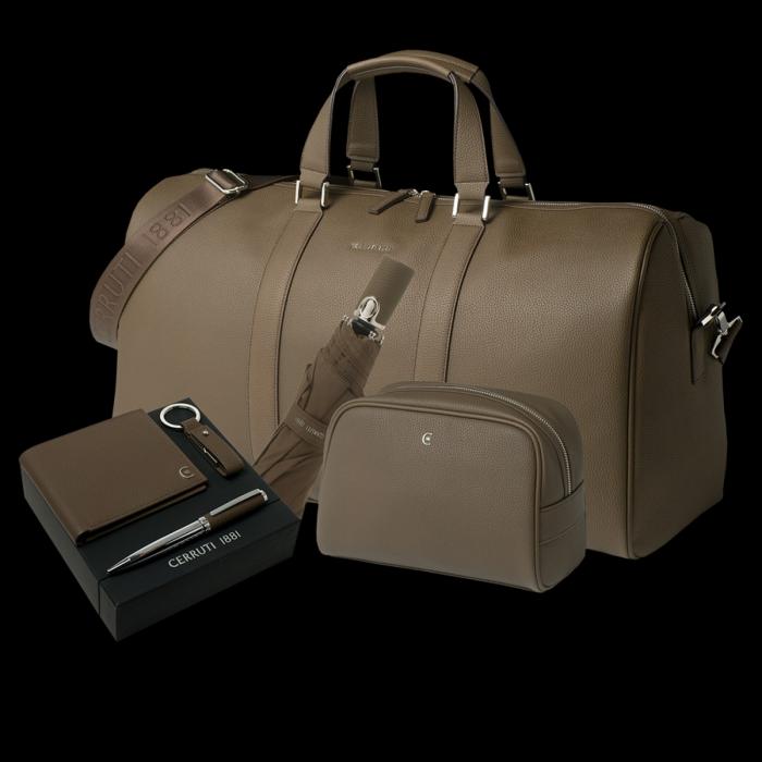 Set Hamilton Taupe (cosmetic Bag, Travel Bag, Umbrella & Small Leather Goods)