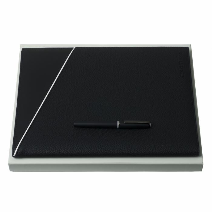 Set Spring Black (rollerball Pen & Folder A4)