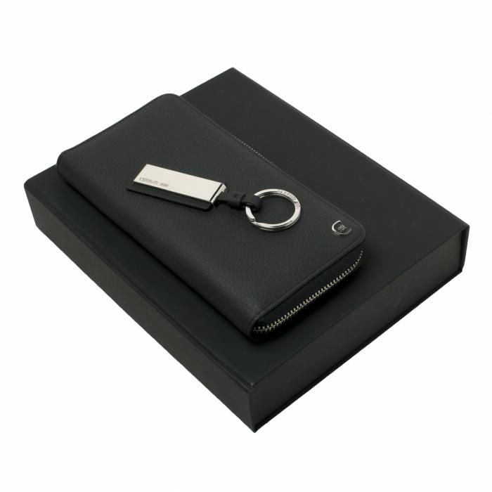 Set Hamilton Black (key Ring & Travel Wallet)