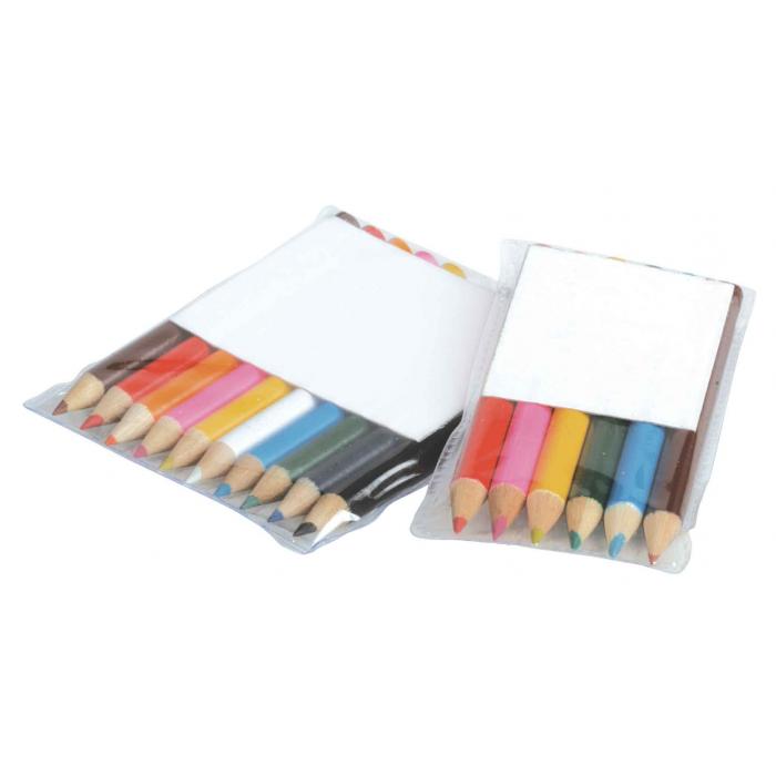 Coloured Pencils In Pvc Pouch 10 Pack