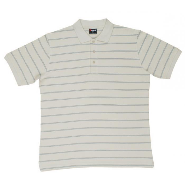 Mens Golf Stripe Jacquard Polo Shirt