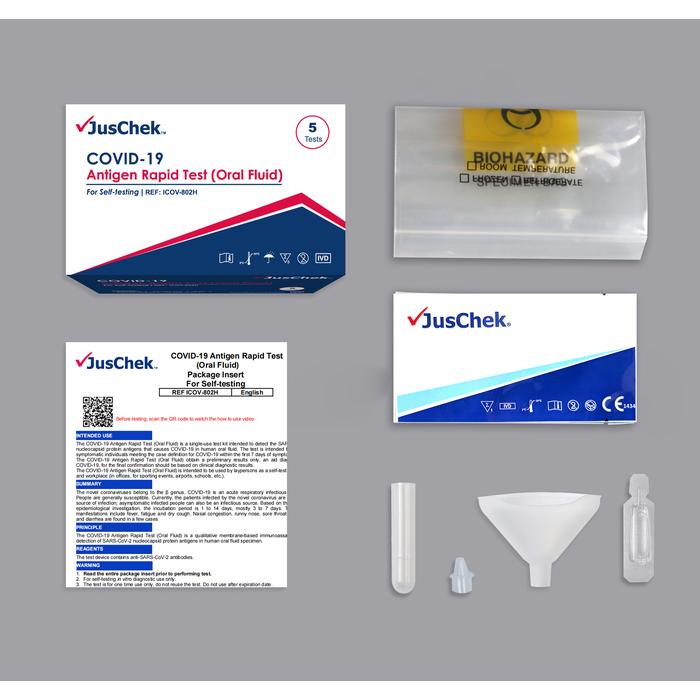 JusChek Antigen Rapid Test(Oral Fluid) 5 Pack