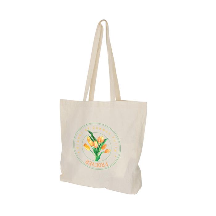 170gsm Full Coloured Long Handle Calico Bag with Gusset