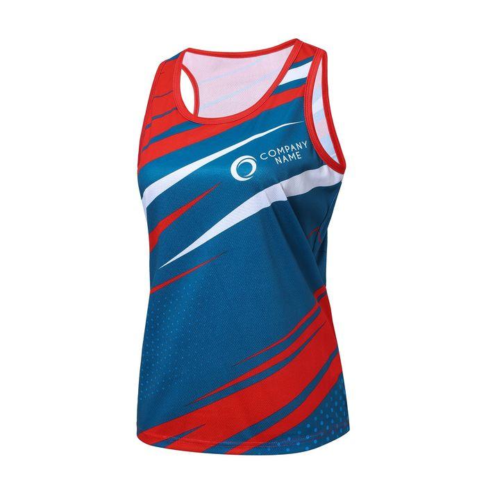 Ladies' 100%Polyester Sublimated Sports Singlet