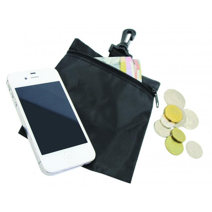 Zip Pouch With Safety Clip