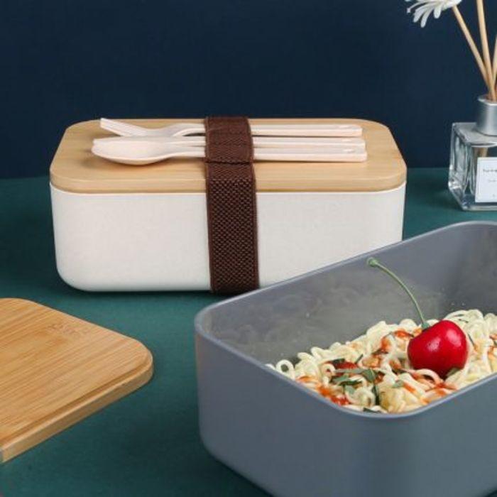 Lunch Box with Bamboo Cover