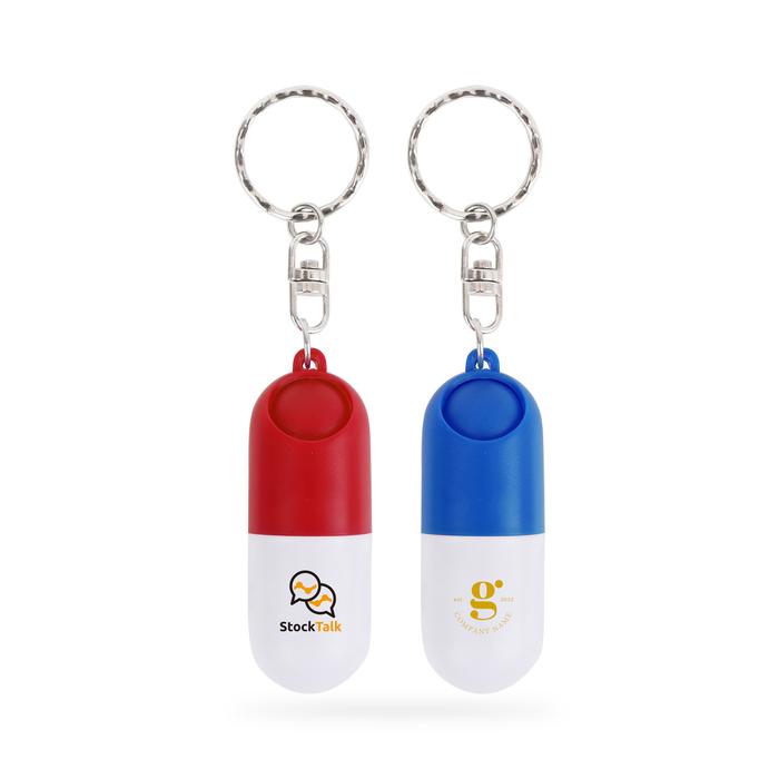 Pill capsule keychain