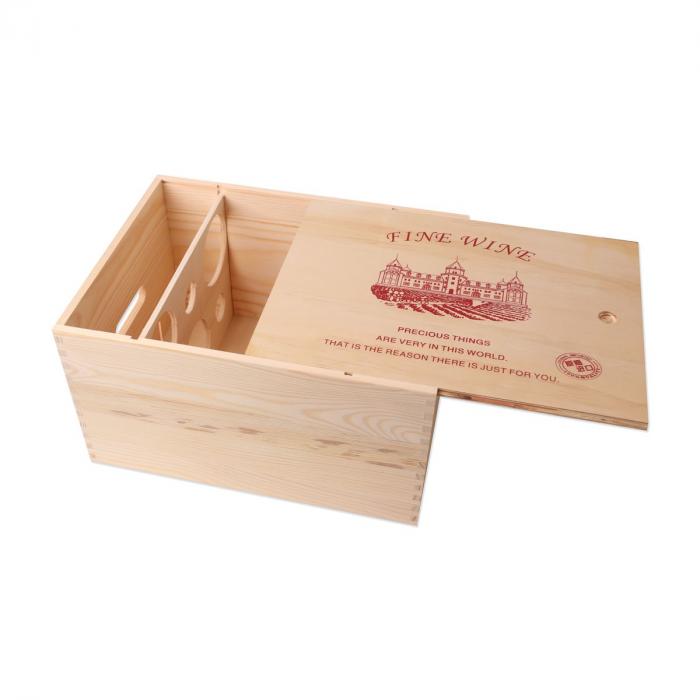 Six-pack Wooden Wine Box