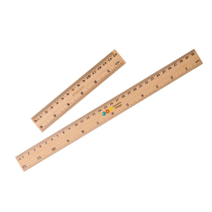 Dual Scale Wooden Ruler