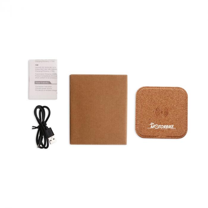 10W Square Cork Wireless Charger