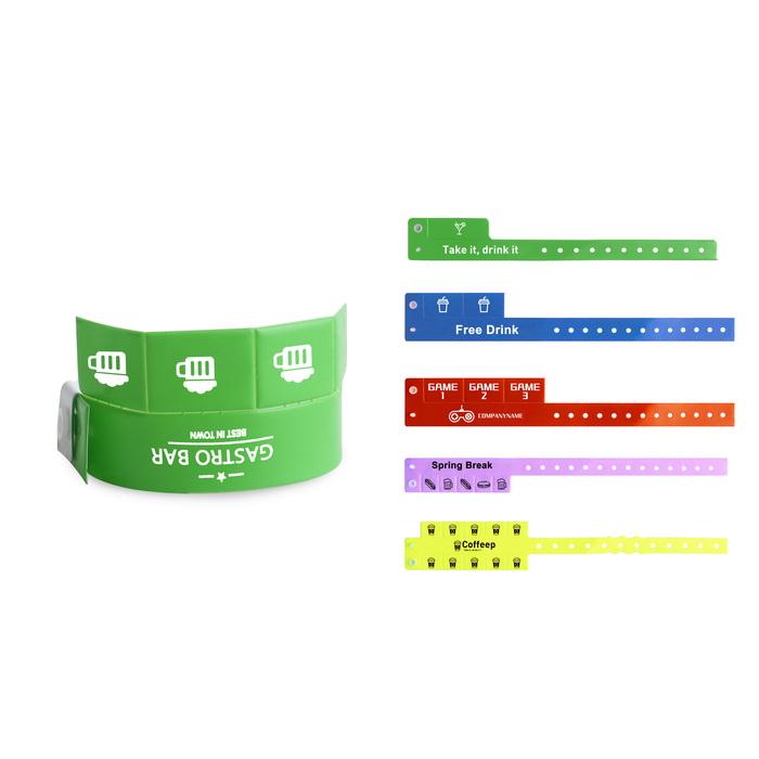 Tabbed Disposable PVC Wristband