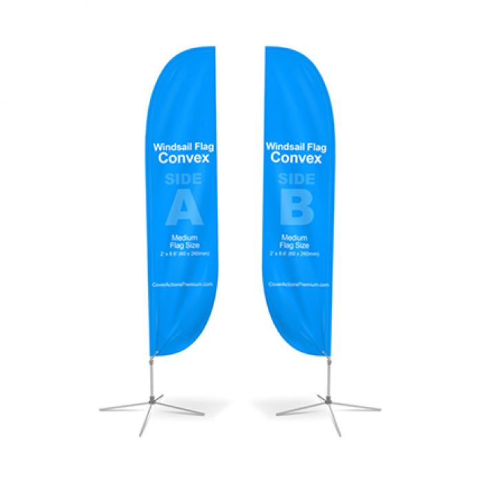 Medium(70.4*300cm) Convex Feather Banners