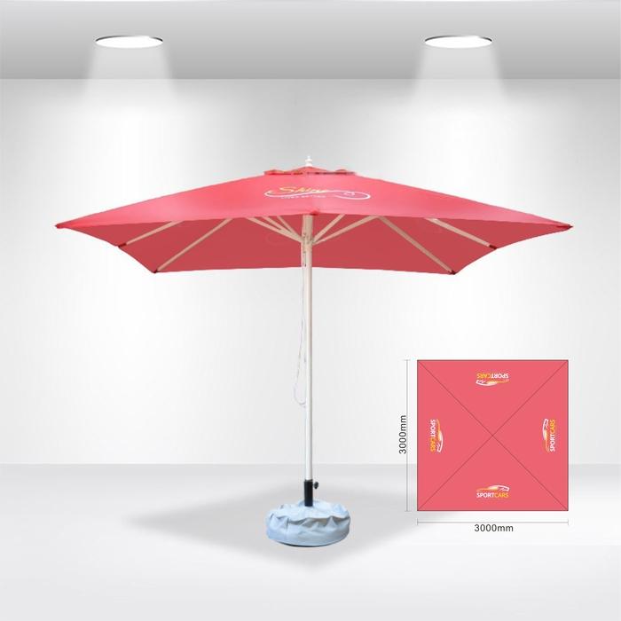 3x3m Square Stock Colour Commercial Market Umbrella