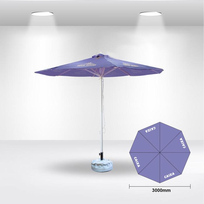 3x3m Round Stock Colour Commercial Market Umbrella