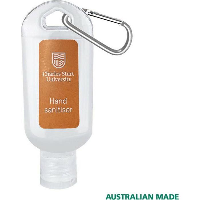 Hand Sanitiser With Carabiner 30Ml Made In Australia