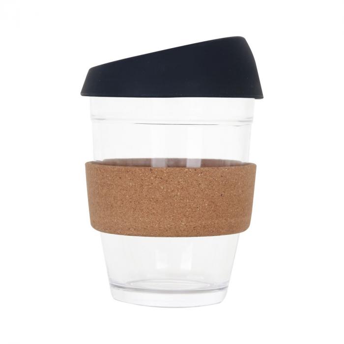 12 OZ Reuasble Glass Coffee Cup with Cork Band