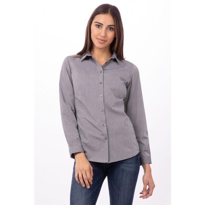 Modern Chambray Ladies Dress Shirt