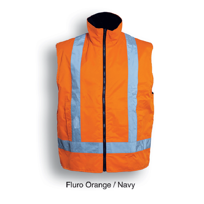 Unisex Adults Hi-Vis Reversible Vest With Reflective tape