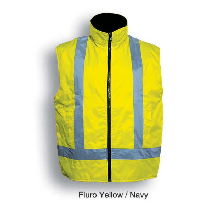 Unisex Adults Hi-Vis Reversible Vest With Reflective tape