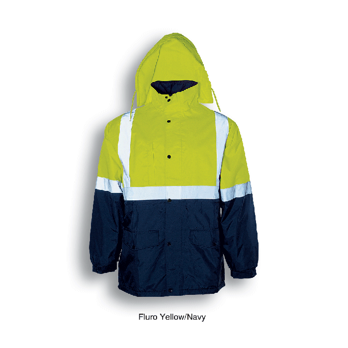 Unisex Adults Hi-Vis Polar Fleece Lined Jacket With Reflective Tape