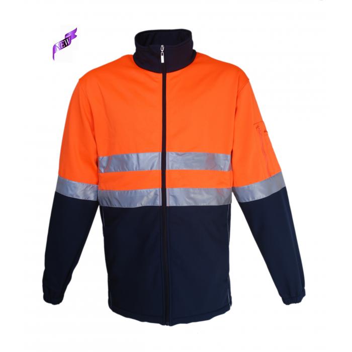 Unisex Adults Hi-Vis Soft Shell Jacket With Reflective Tape