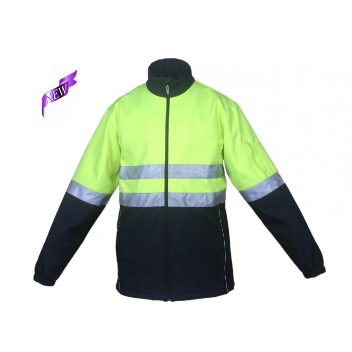 Unisex Adults Hi-Vis Soft Shell Jacket With Reflective Tape