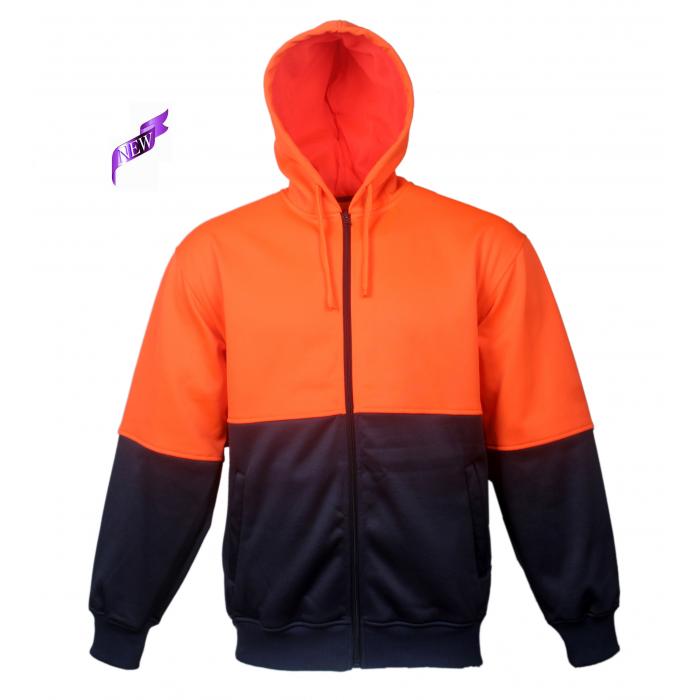 Unisex Adults Hi-Vis Full Zip Hoodie