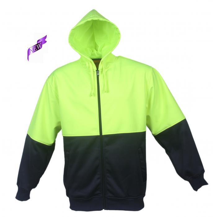 Unisex Adults Hi-Vis Full Zip Hoodie