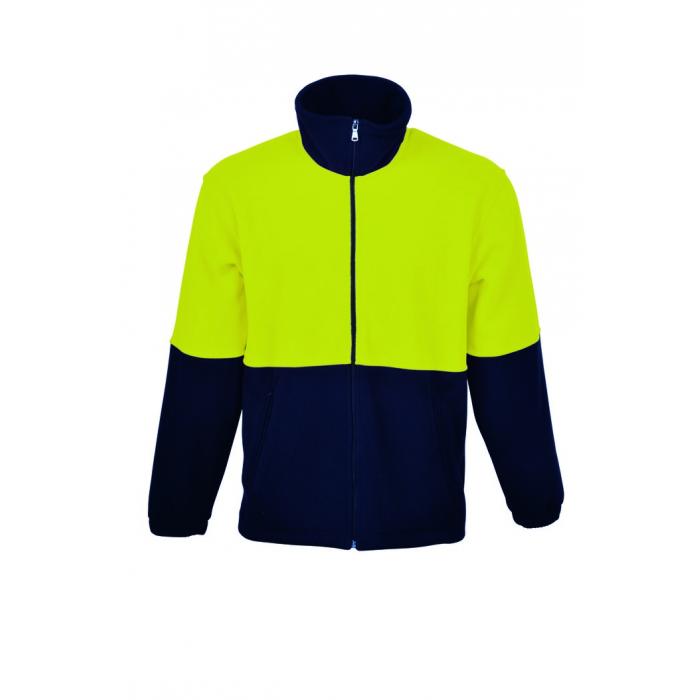 Unisex Adults Hi-Vis Full Zip Polar Fleece