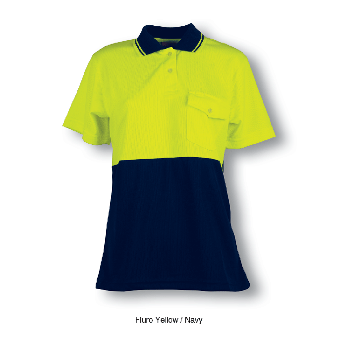Ladies Hi-Vis S/S Safety Polo