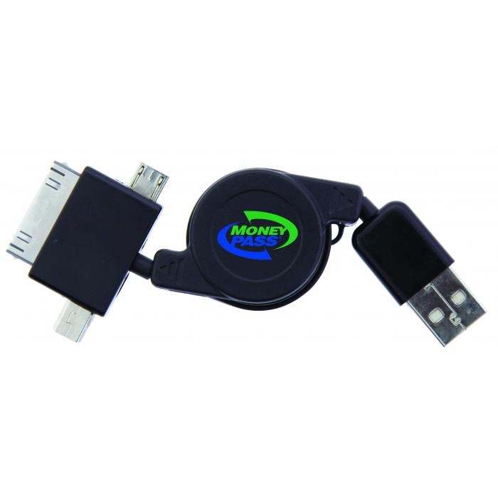 3 In 1 Retractable Usb Charger