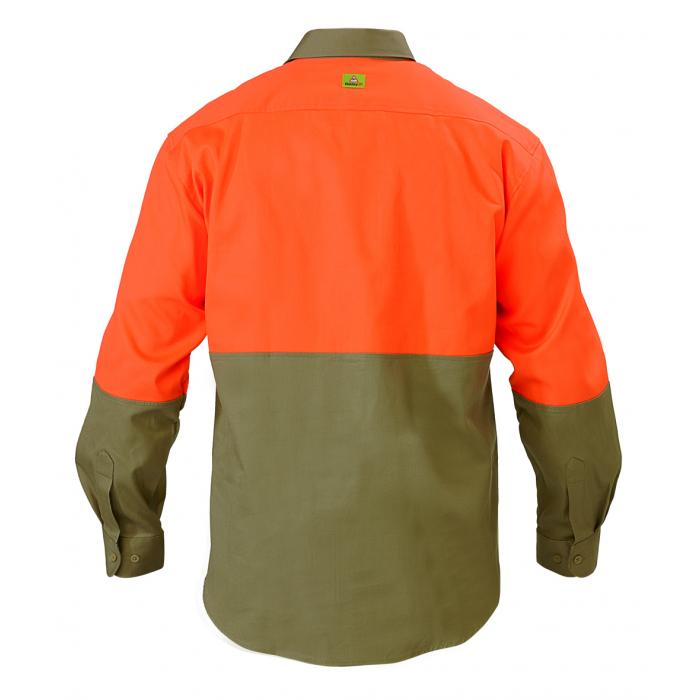 Insect Protection Hi Vis Drill Shirt - 2 Tone Long Sleeve
