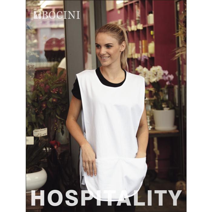 Cotton Drill Popover Apron - With Pocket