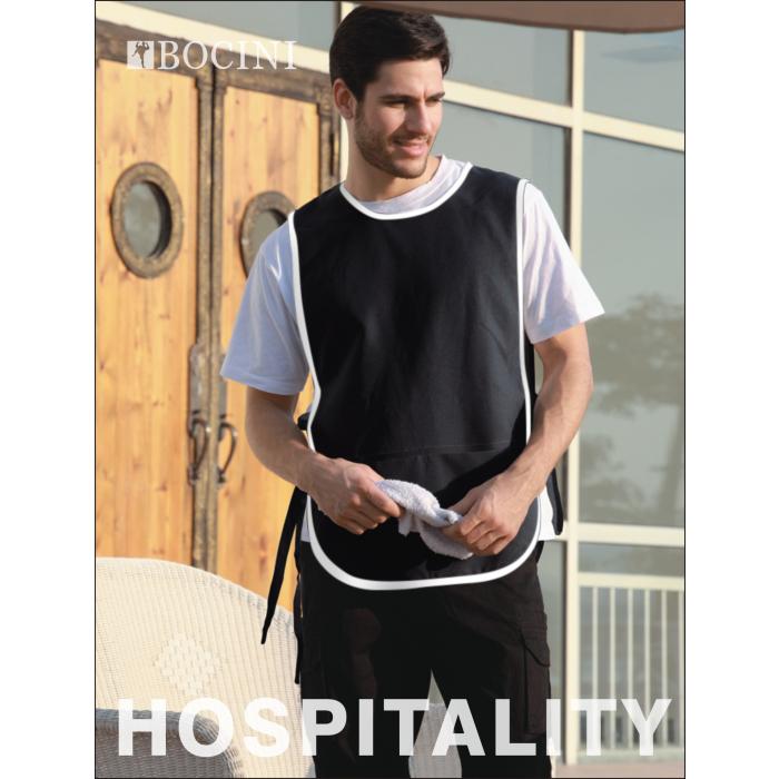 Polyester Drill Popover Apron - With Pocket