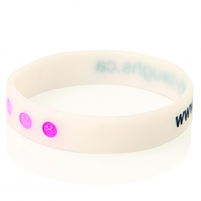 Debossed Colour-filled Silicone Wristband