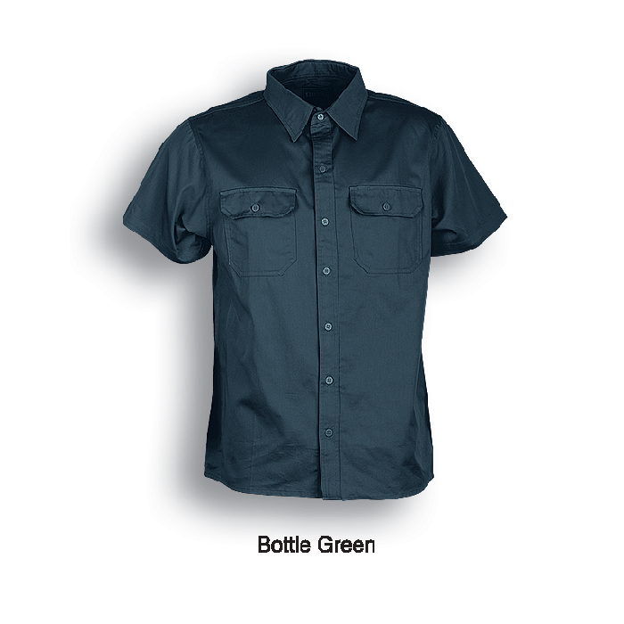 Unisex Adults Cotton Drill Work Shirt S/S