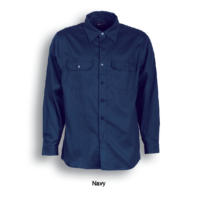 Unisex Adults Cotton Drill Work Shirt L/S