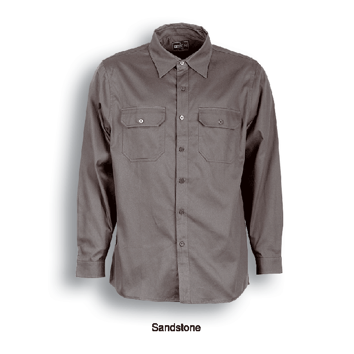 Unisex Adults Cotton Drill Work Shirt L/S