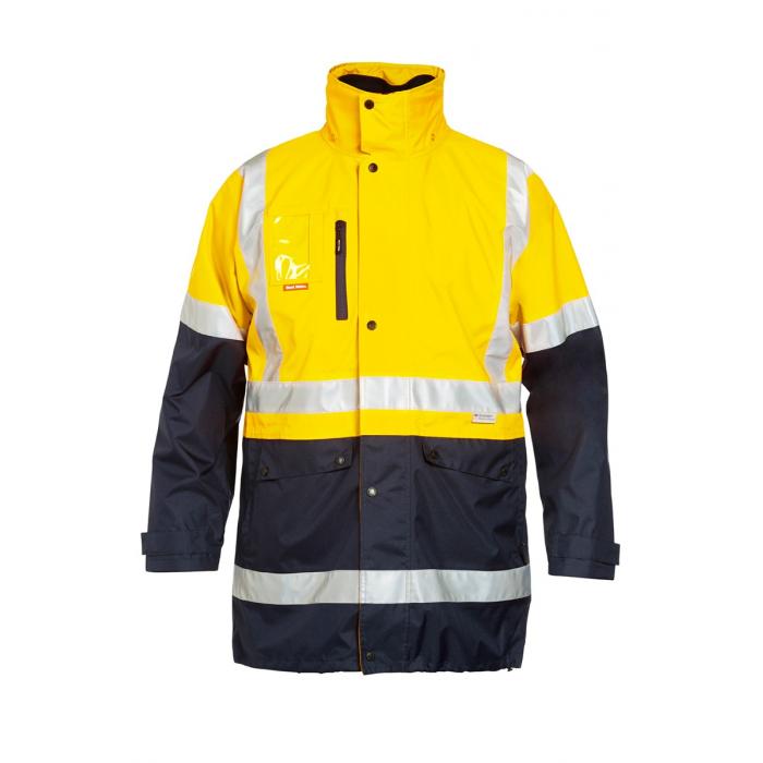 Mens Foundations Hi-Visibility 4 In 1 Two Tone Jacket With Tape