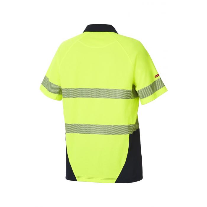 Mens Koolgear Hi-Visibility Two Tone Short Sleeve Ventilated Polo With Segmented Tape