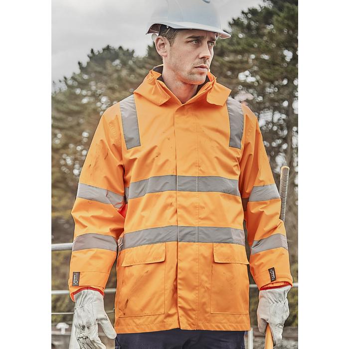 Unisex Hi Vis VIC Rail 4 In 1 Waterproof Jacket