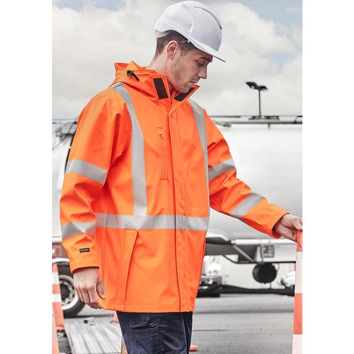 Mens Hi Vis X Back Heavy Duty Waterproof Jacket