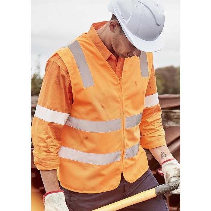 Unisex Hi Vis VIC Rail Zip Vest