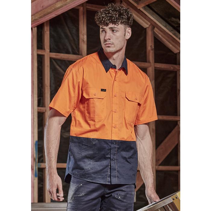 Mens Hi Vis Short Sleeve Shirt