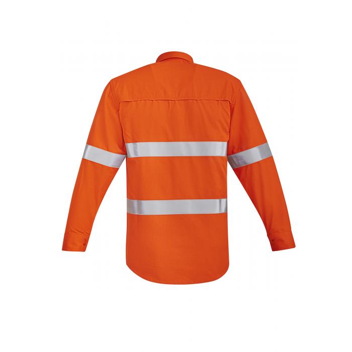 Mens Orange Flame HRC 2 Hoop Taped Open Front Spliced Shirt