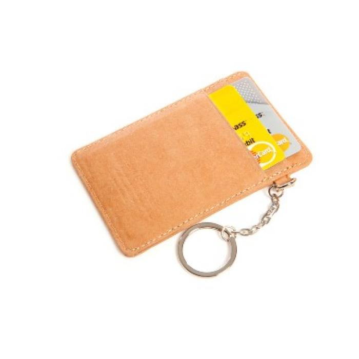 Leather Card Holder With Keyring