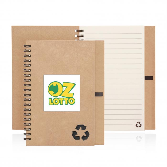 Eco Notebook Recycled Paper Spiral Bound - Natural 