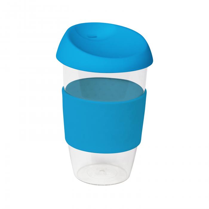 16oz/535ml Clear Plastic Karma Kup With Silicon Lid